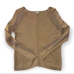 Tan Ribbed Guess Sweater